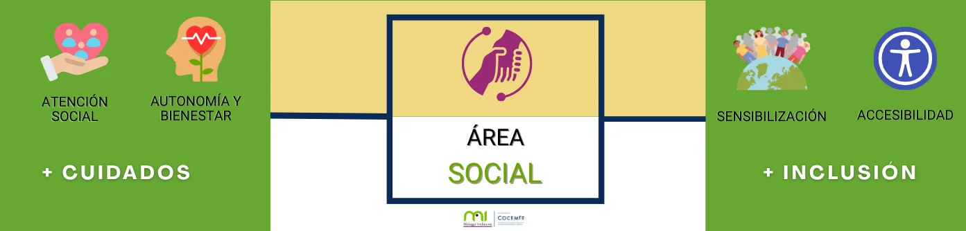 Área social de Málaga Inclusiva COCEMFE: atención, autonomía, accesibilidad y sensibilización